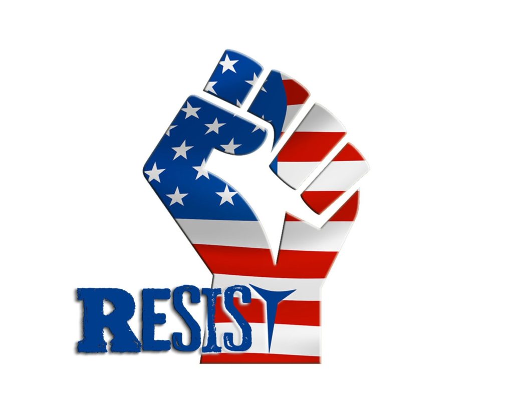 Fist and the word resist